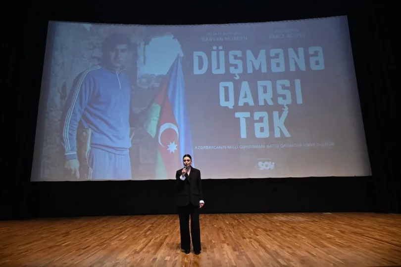 Natiq Qasımova həsr edilmiş "Düşmənə qarşı tək" filminin təqdimatı keçirilib